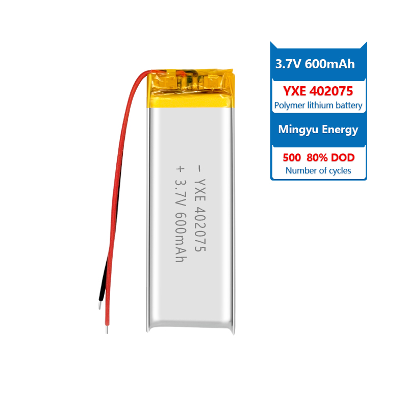 3.7 V Li-ion Battery 402075-600mah